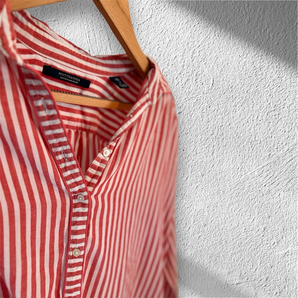 Scotch & Soda Red Casual Button Down Shirt